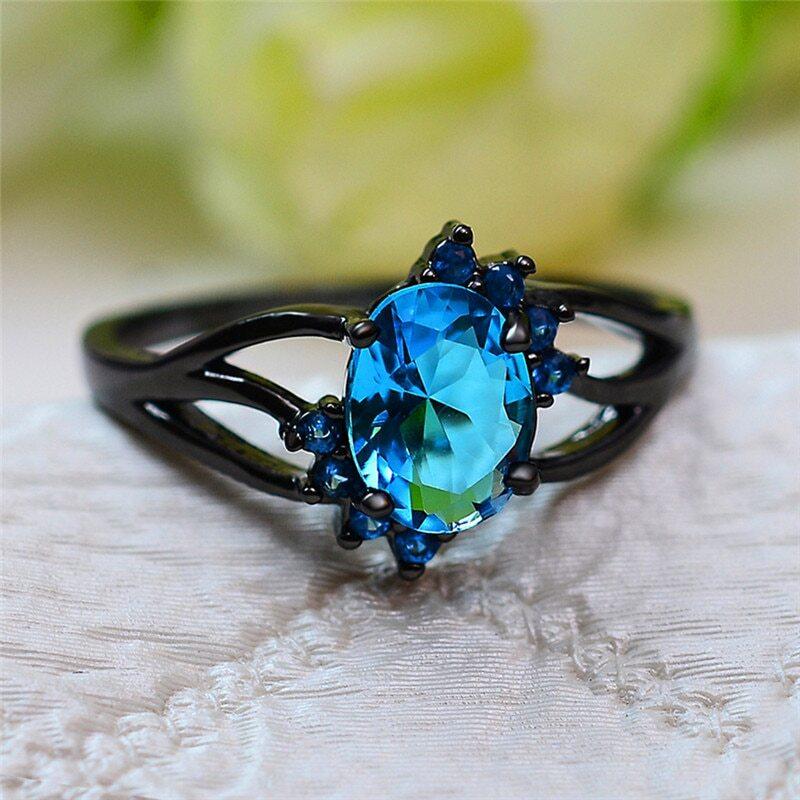 March Aquamarine Birthstone Ring - Birthmonth Deals