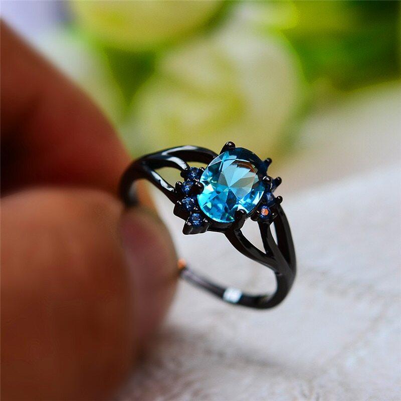 March Aquamarine Birthstone Ring - Birthmonth Deals