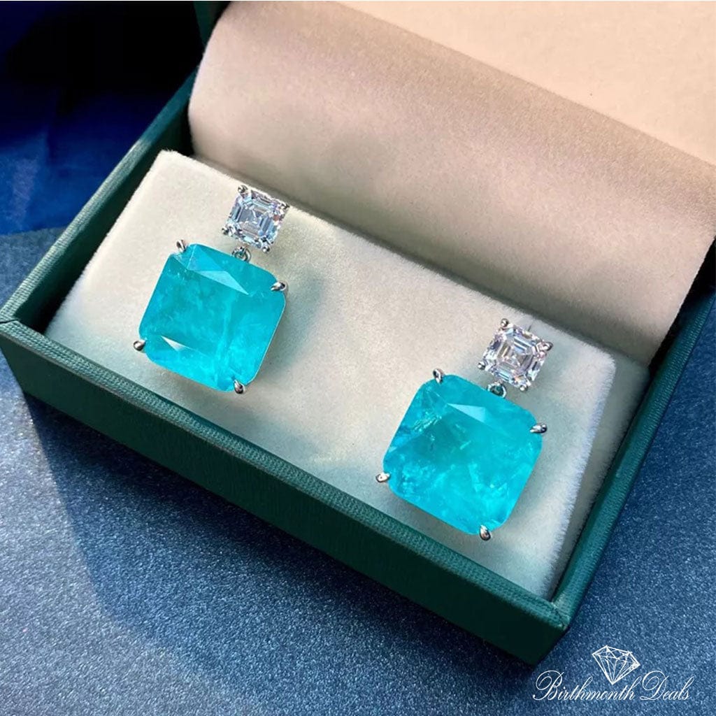 March Aquamarine Birthstone Earrings - Birthmonth Deals