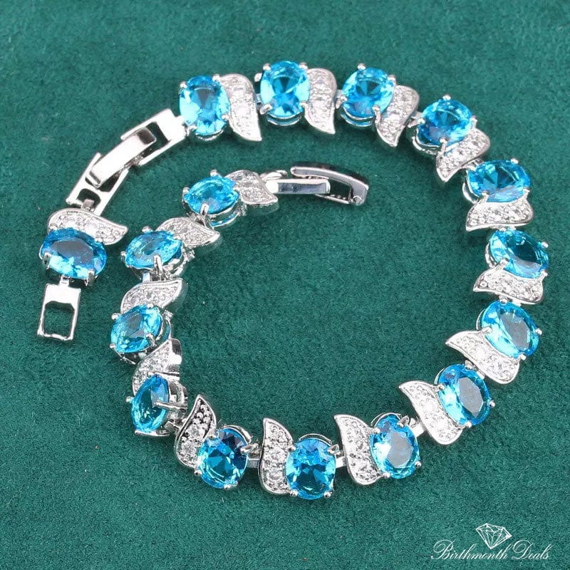 March Aquamarine Birthstone Jewelry Set - Birthmonth Deals