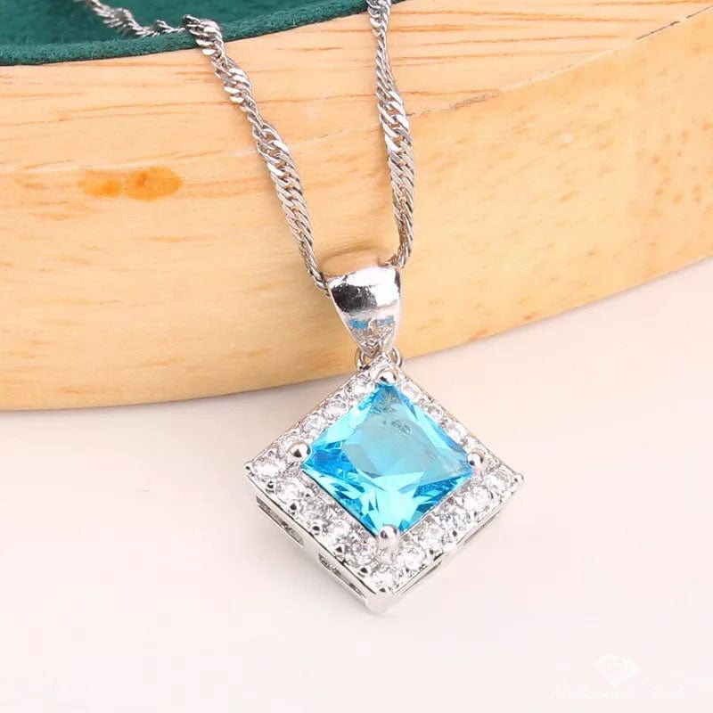 March Aquamarine Birthstone Jewelry Set - Birthmonth Deals