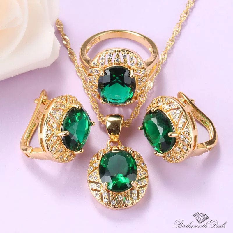 May Emerald Birthstone Jewelry Set - Birthmonth Deals