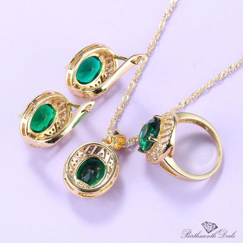 May Emerald Birthstone Jewelry Set - Birthmonth Deals