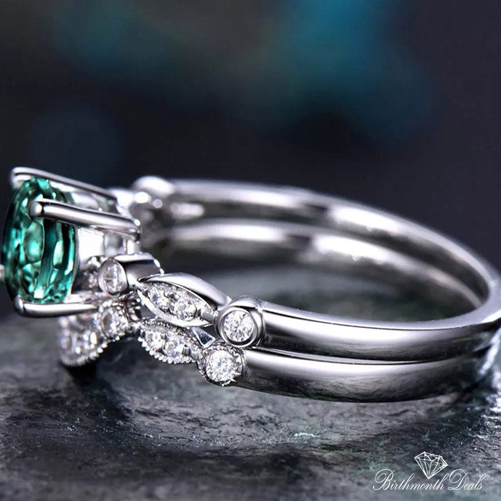 May Emerald Birthstone Stacking Ring - Birthmonth Deals