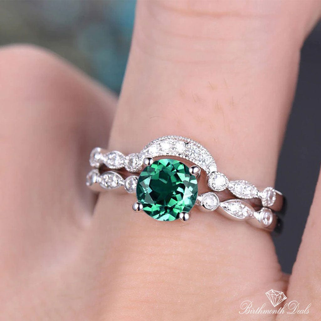 May Emerald Birthstone Stacking Ring - Birthmonth Deals