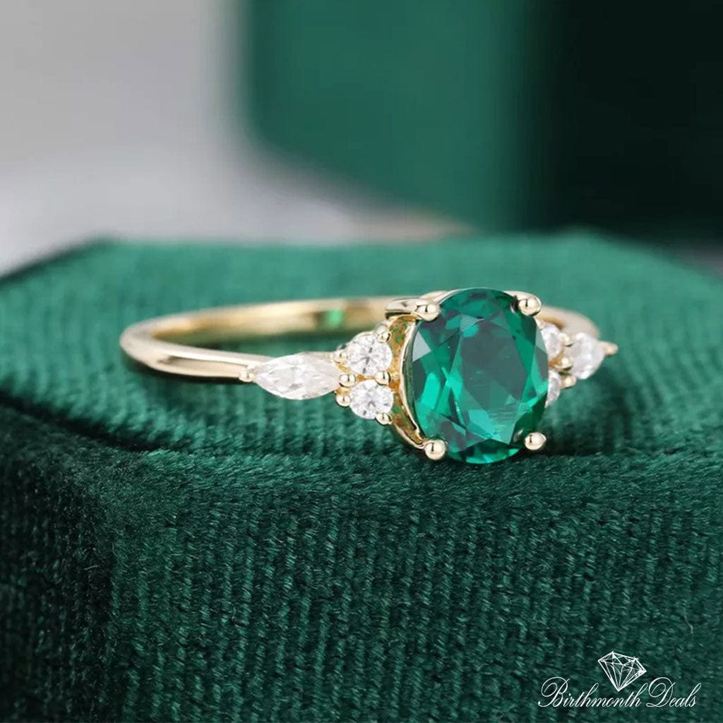 May Emerald Birthstone Stacking Ring - Birthmonth Deals