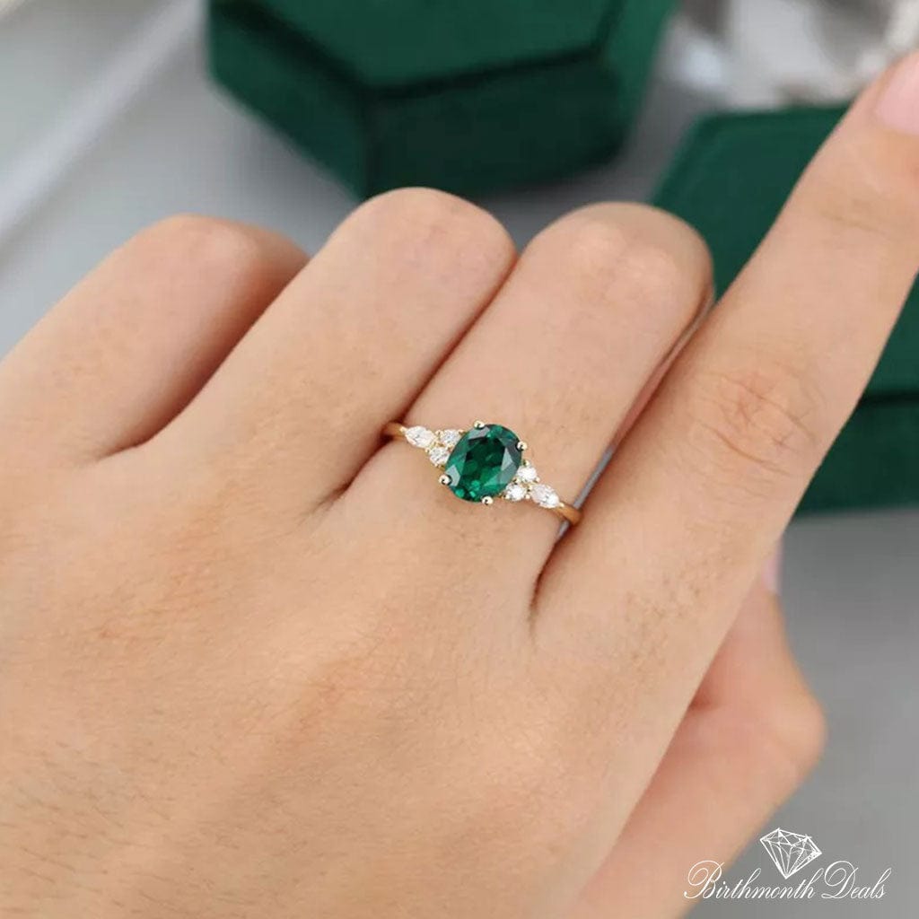 May Emerald Birthstone Stacking Ring - Birthmonth Deals