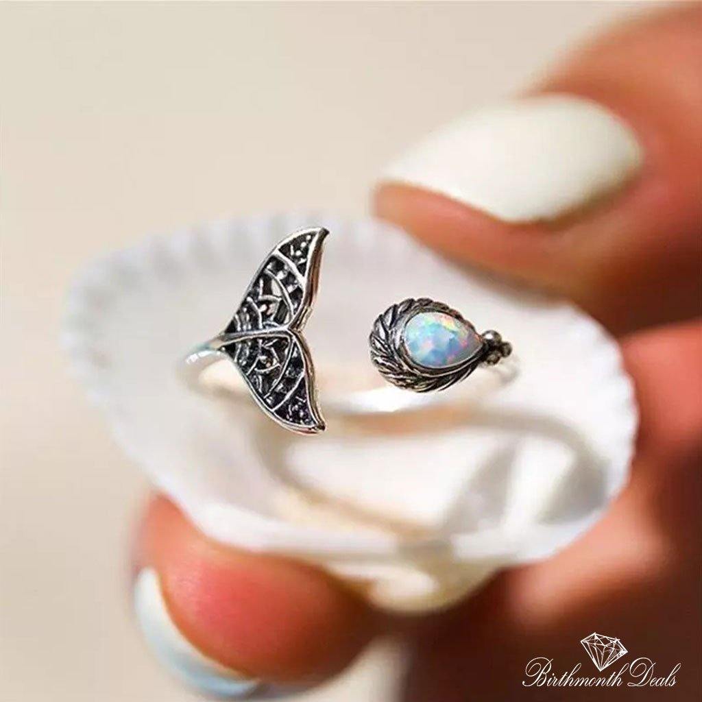 October Opal Birthstone Ring - Birthmonth Deals