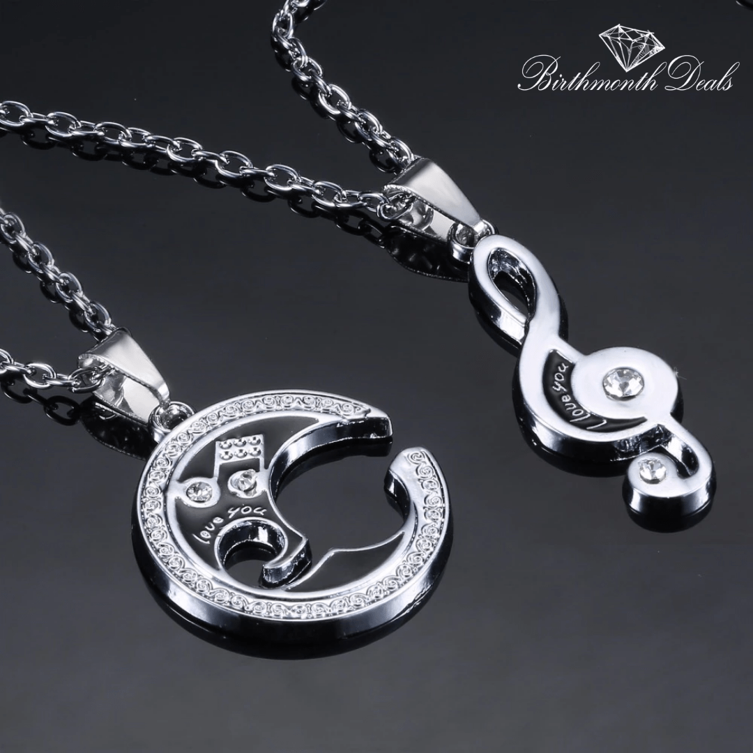 Musical Note Couple Necklace - Birthmonth Deals