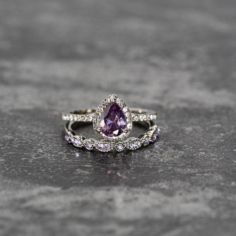 February Amethyst Stacking Birthstone Ring - Birthmonth Deals