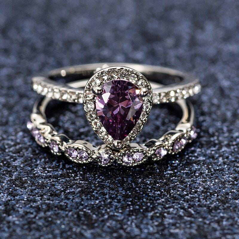 February Amethyst Stacking Birthstone Ring - Birthmonth Deals