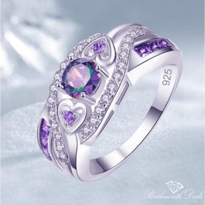 June Alexandrite Birthstone Ring - Birthmonth Deals