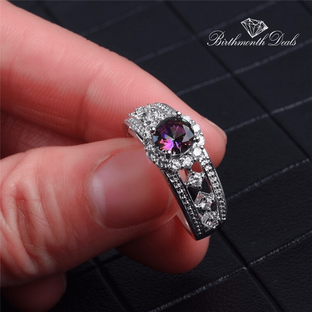 June Alexandrite Birthstone Ring - Birthmonth Deals