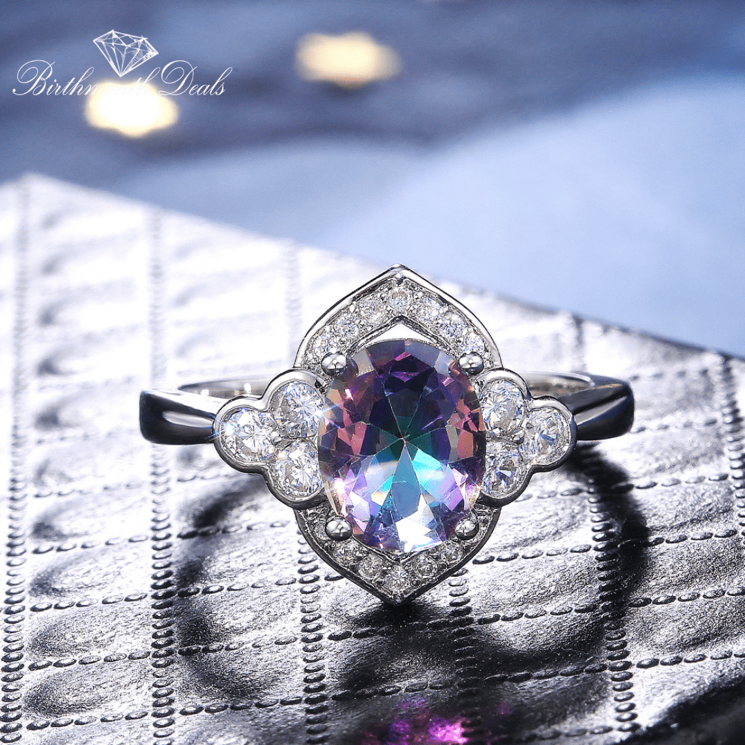 June Alexandrite Birthstone Ring - Birthmonth Deals