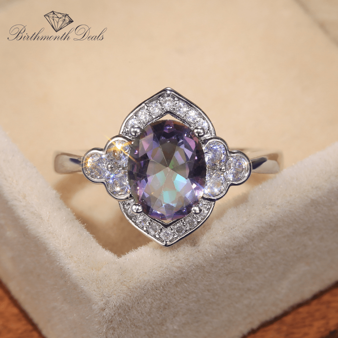 June Alexandrite Birthstone Ring - Birthmonth Deals