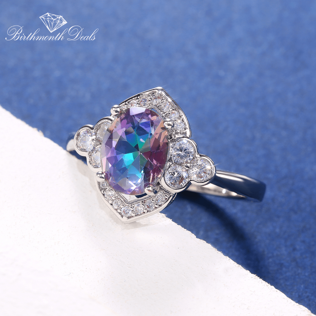 June Alexandrite Birthstone Ring - Birthmonth Deals