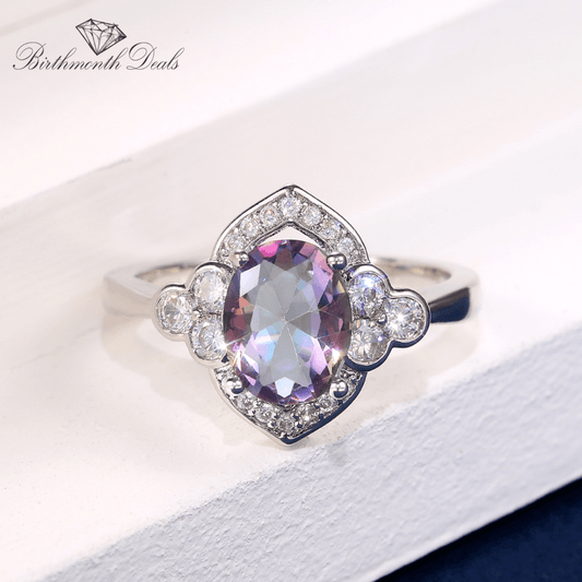 June Alexandrite Birthstone Ring - Birthmonth Deals