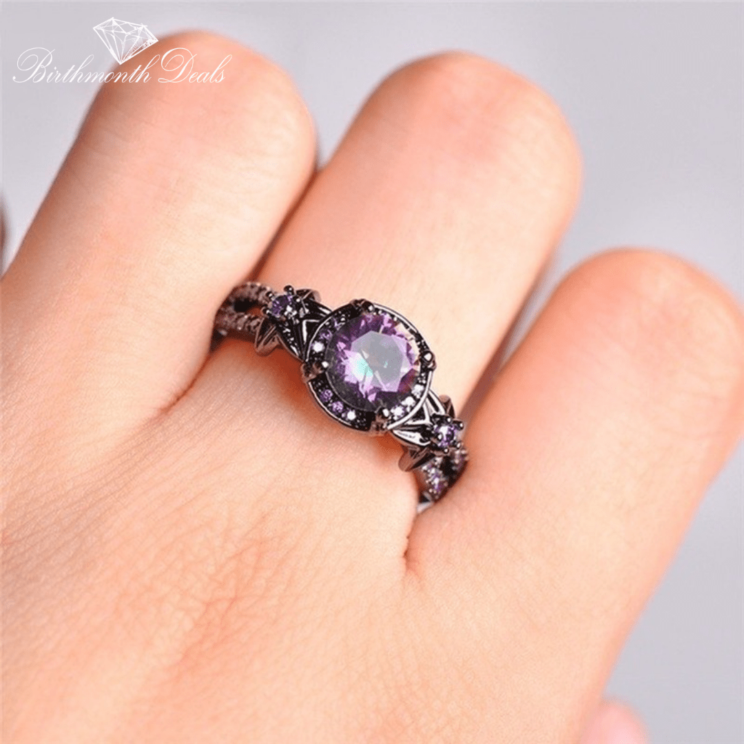 June Alexandrite Birthstone Ring - Birthmonth Deals