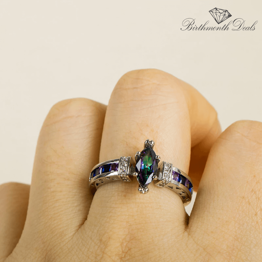 June Alexandrite Birthstone Ring - Birthmonth Deals