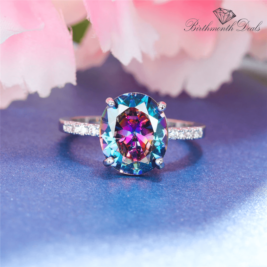 June Alexandrite Birthstone Ring - Birthmonth Deals