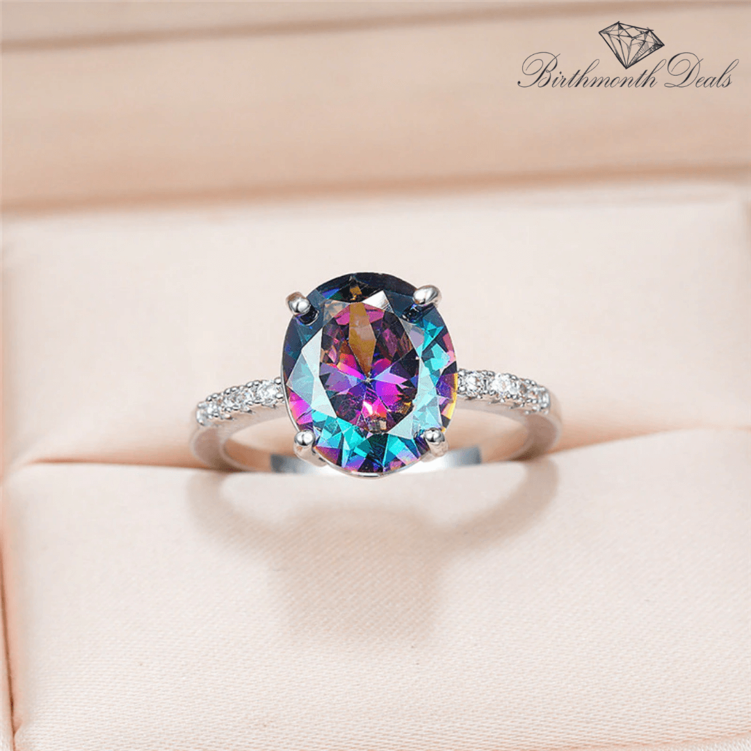 June Alexandrite Birthstone Ring - Birthmonth Deals