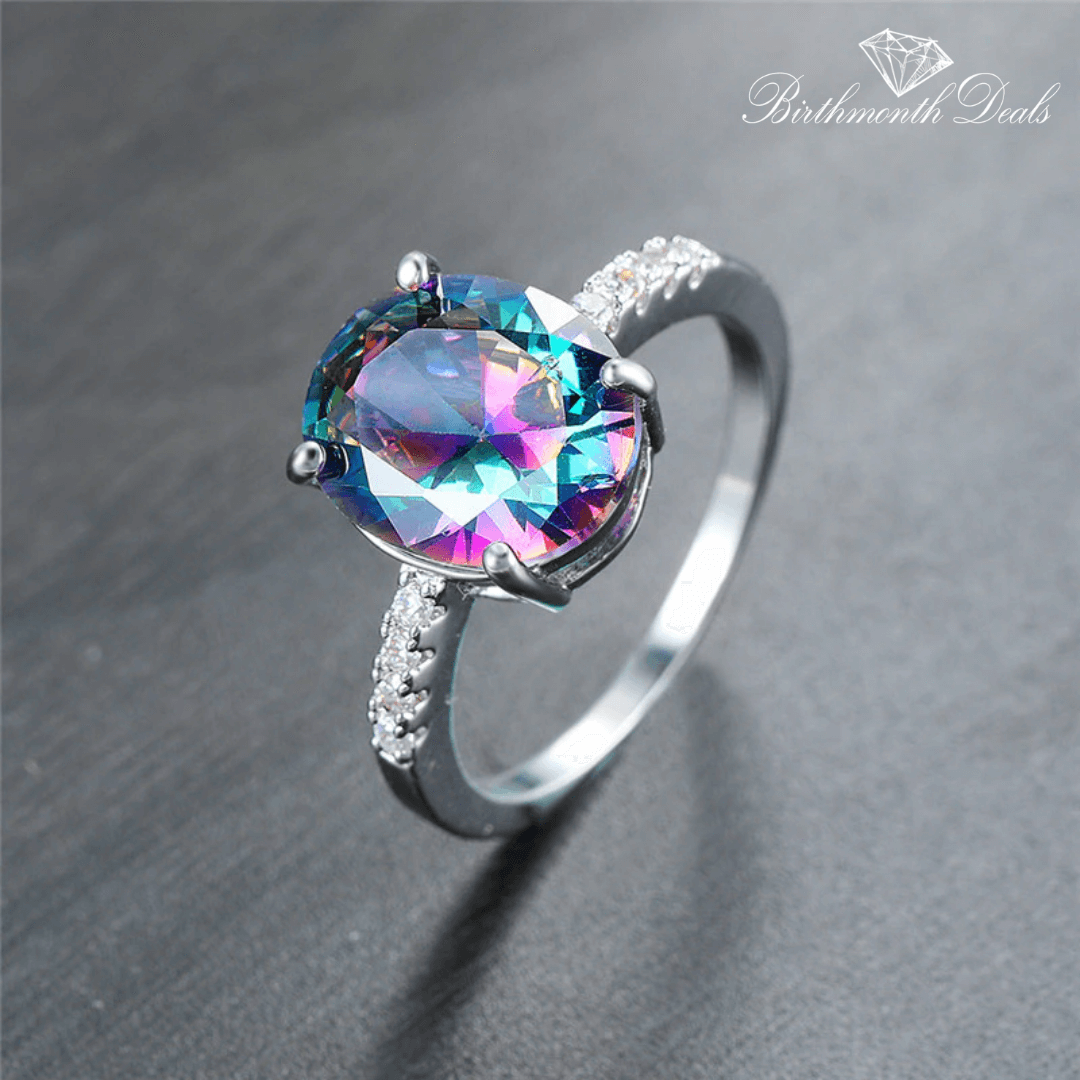 June Alexandrite Birthstone Ring - Birthmonth Deals