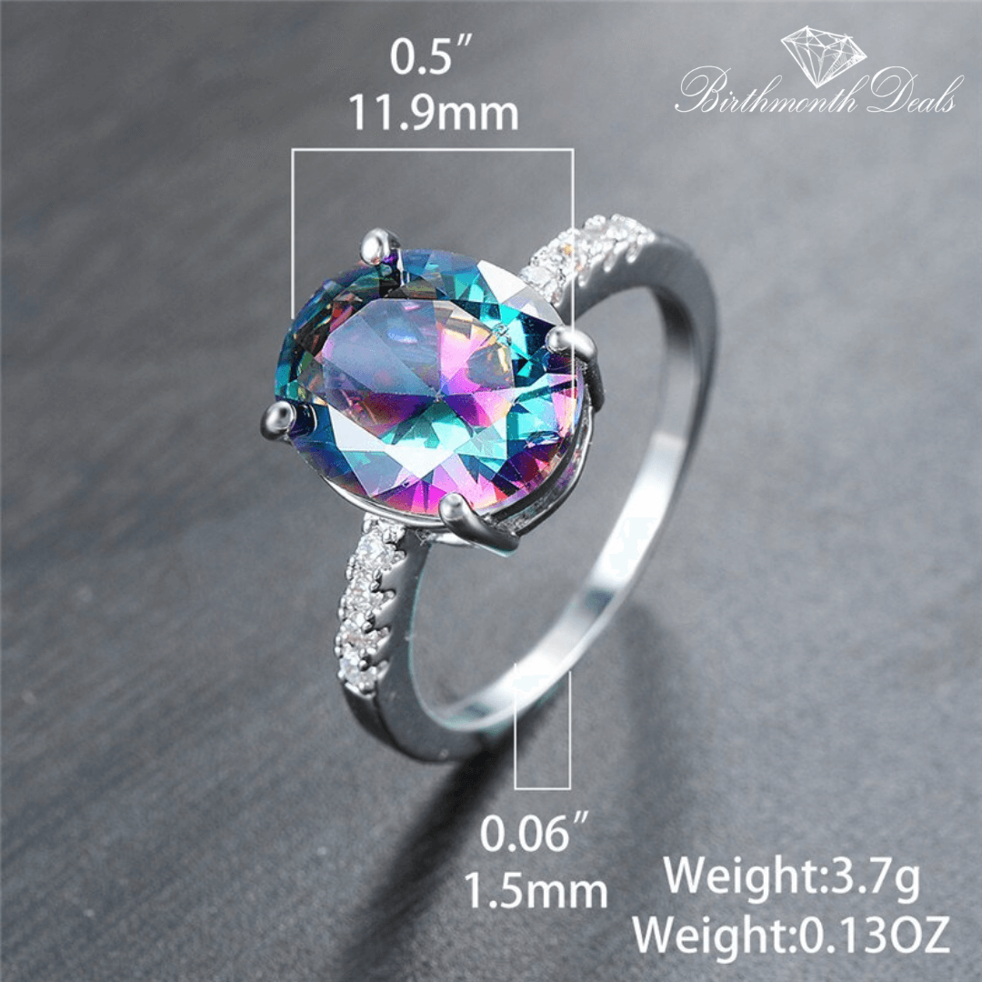 June Alexandrite Birthstone Ring - Birthmonth Deals