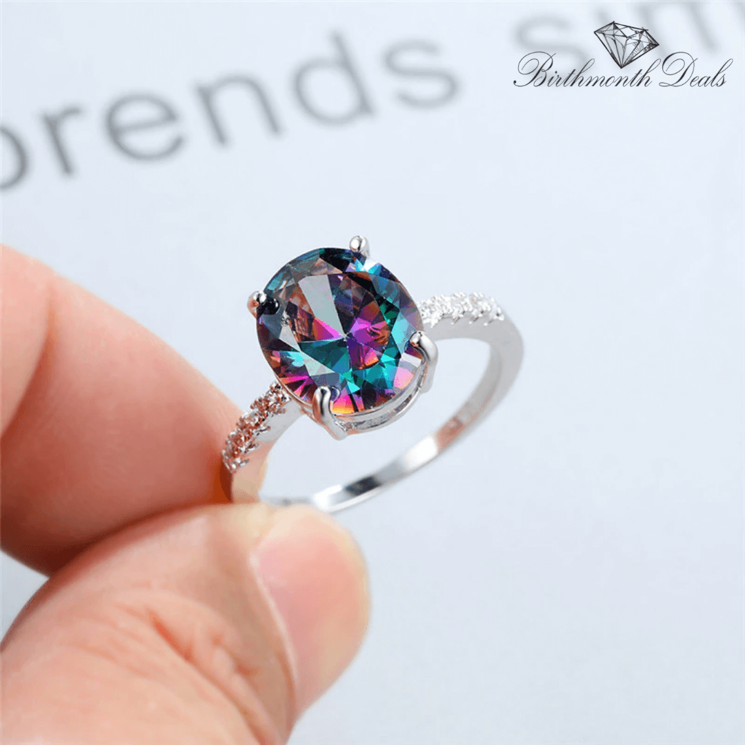 June Alexandrite Birthstone Ring - Birthmonth Deals