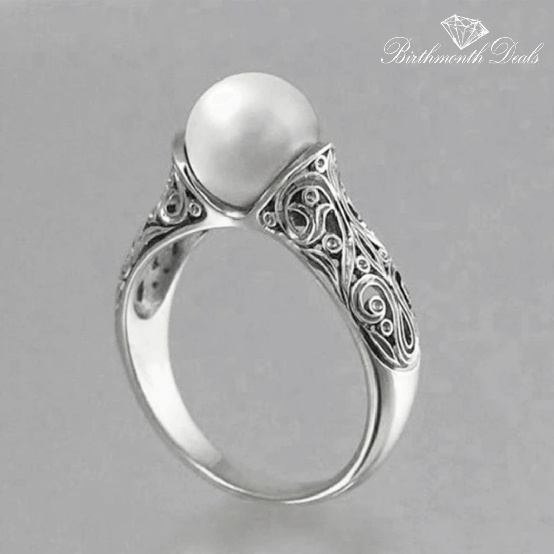 June Pearl Birthstone Ring - Birthmonth Deals