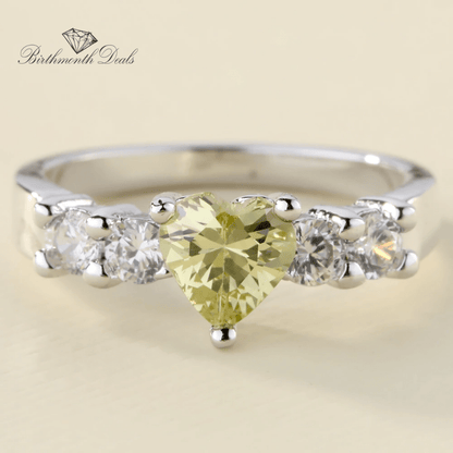 November Citrine Birthstone Ring - Birthmonth Deals