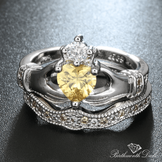 November Citrine Birthstone Ring - Birthmonth Deals