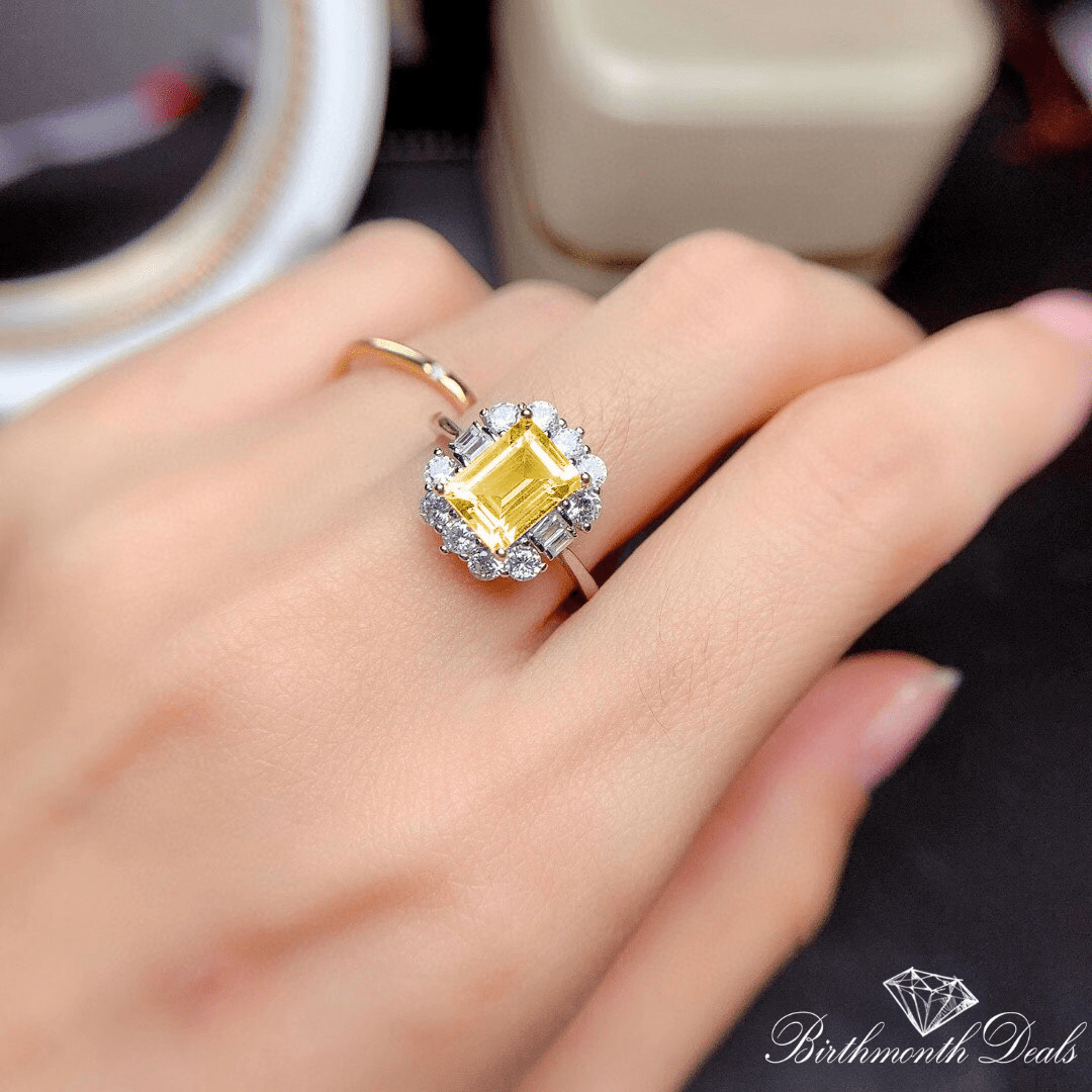 November Citrine Birthstone Ring - Birthmonth Deals