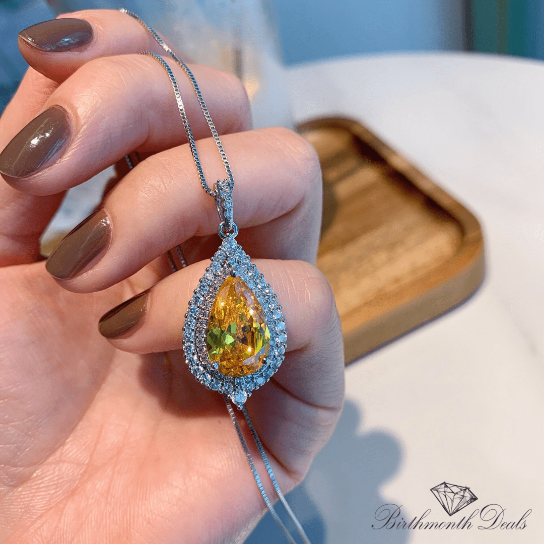 November Citrine Birthstone Jewelry Set - Birthmonth Deals