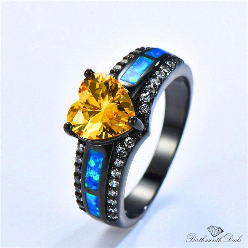 November Citrine Birthstone Ring - Birthmonth Deals