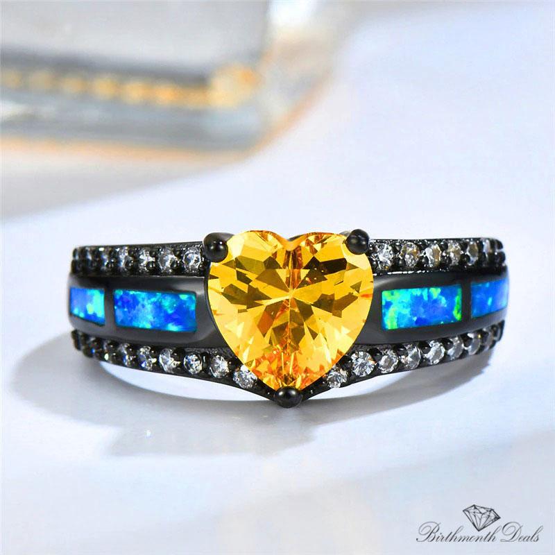 November Citrine Birthstone Ring - Birthmonth Deals