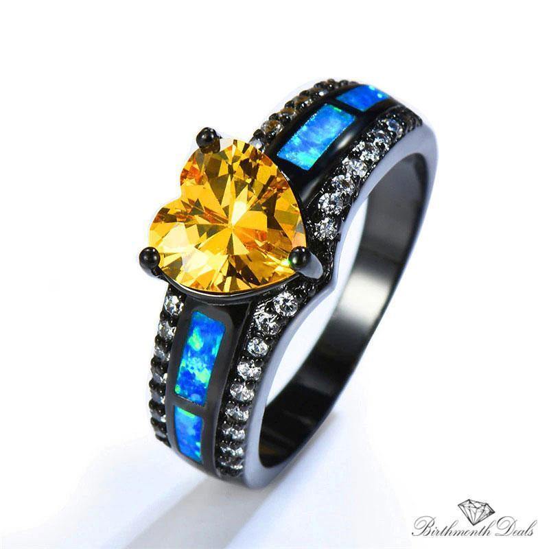 November Citrine Birthstone Ring - Birthmonth Deals