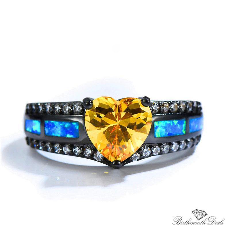 November Citrine Birthstone Ring - Birthmonth Deals