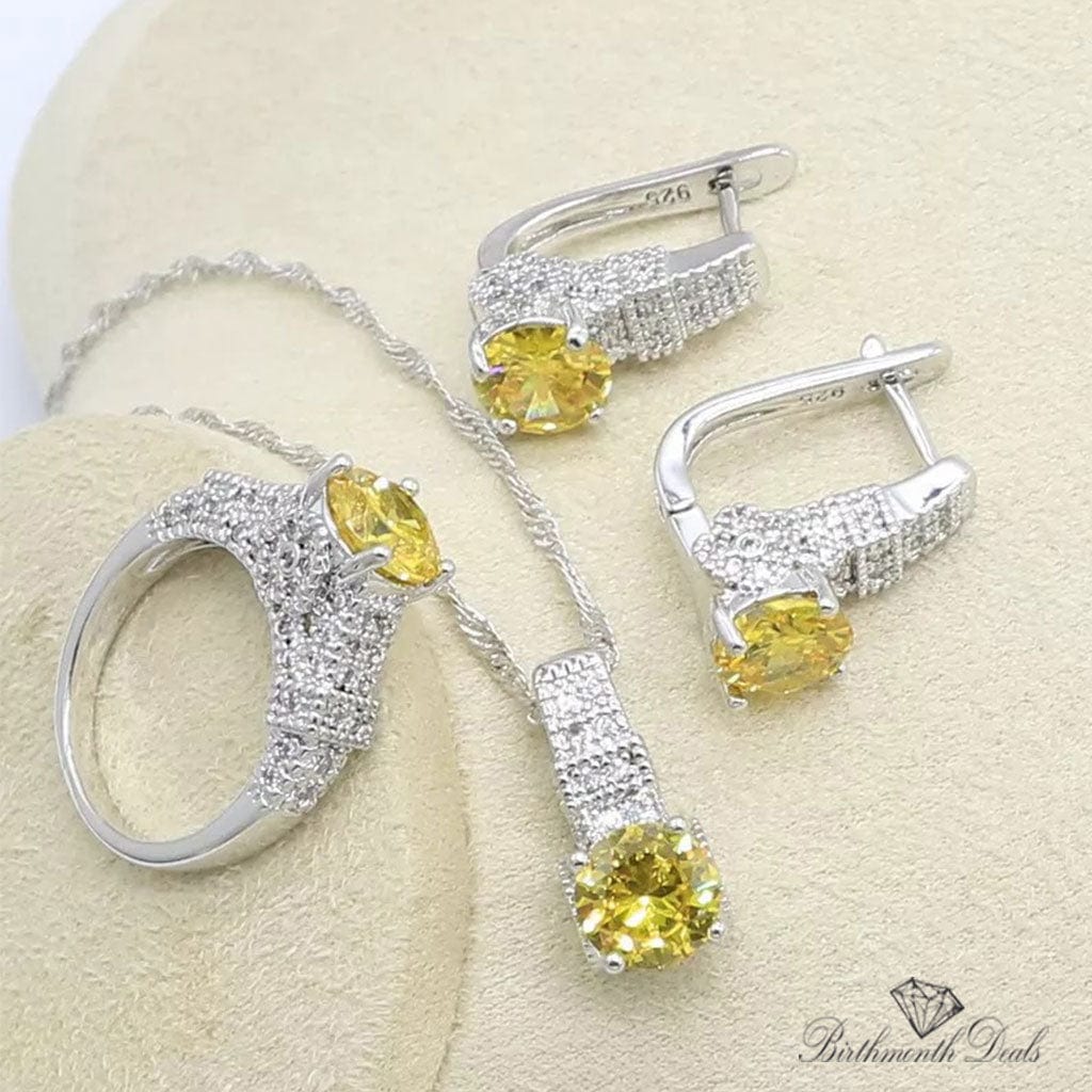 November Citrine Birthstone Jewelry Set - Birthmonth Deals