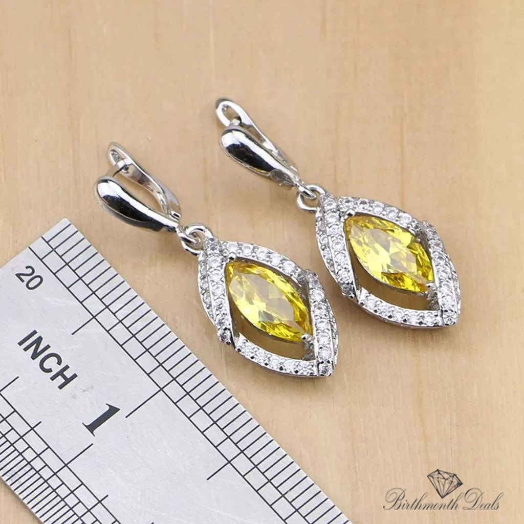 November Citrine Birthstone Jewelry Set - Birthmonth Deals