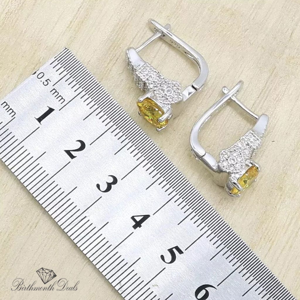 November Citrine Birthstone Jewelry Set - Birthmonth Deals