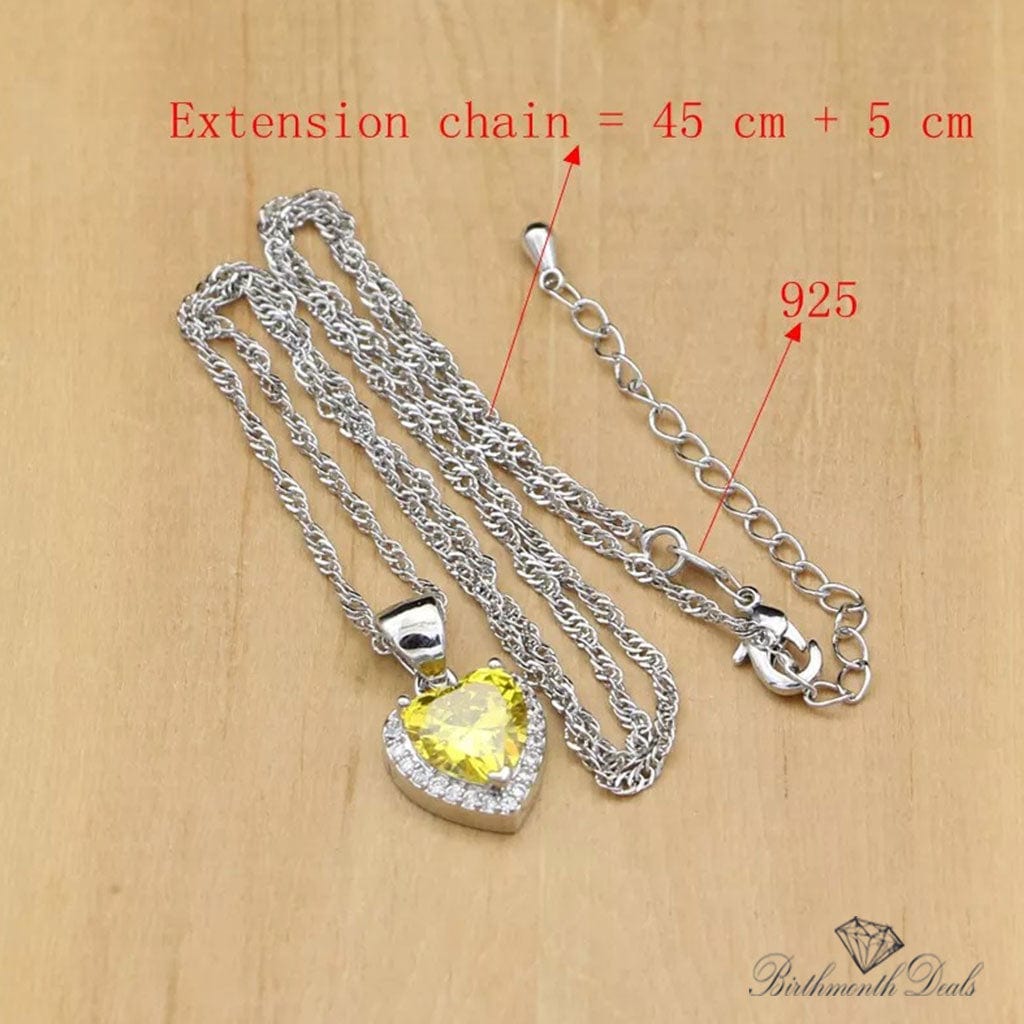 November Citrine Birthstone Jewelry Set - Birthmonth Deals