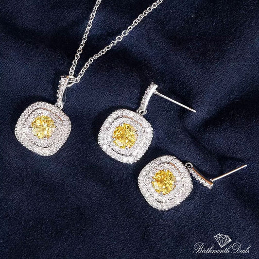 November Citrine Birthstone Jewelry Set - Birthmonth Deals