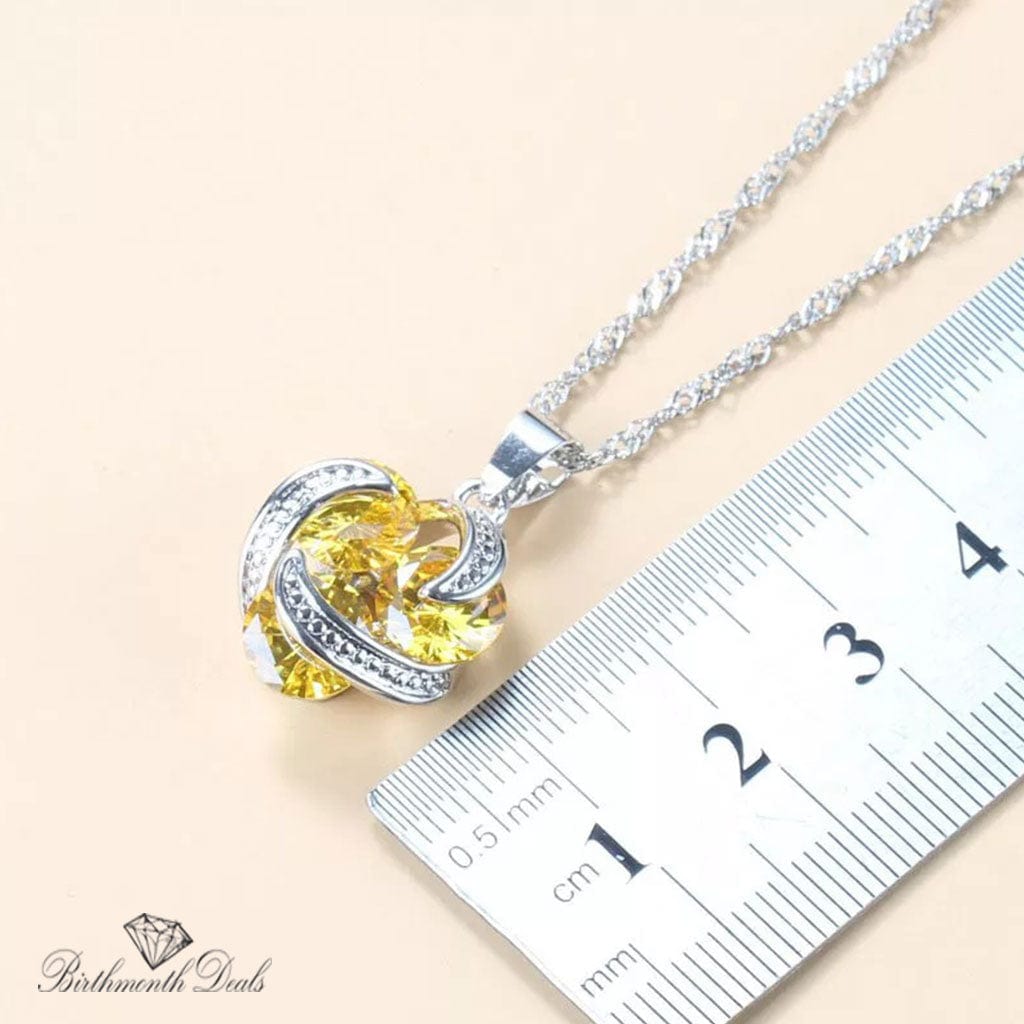 November Citrine Birthstone Jewelry Set - Birthmonth Deals