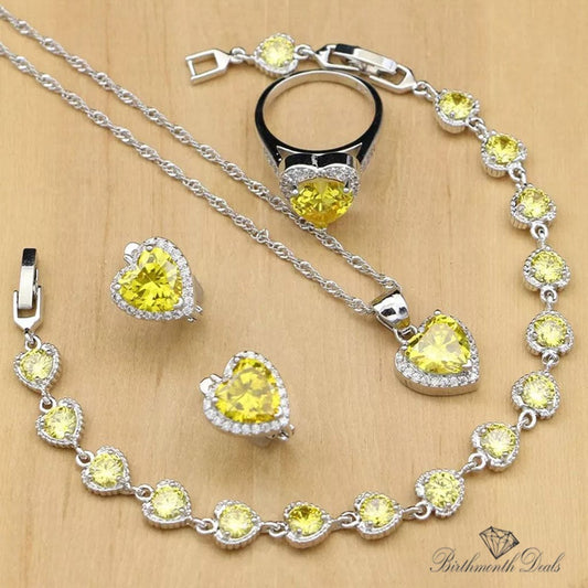 November Citrine Birthstone Jewelry Set - Birthmonth Deals