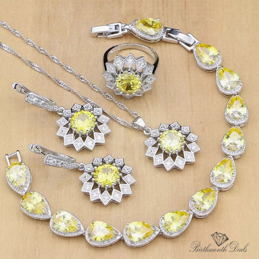 November Citrine Birthstone Jewelry Set - Birthmonth Deals