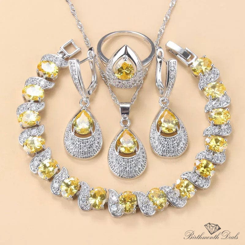 November Citrine Birthstone Jewelry Set - Birthmonth Deals