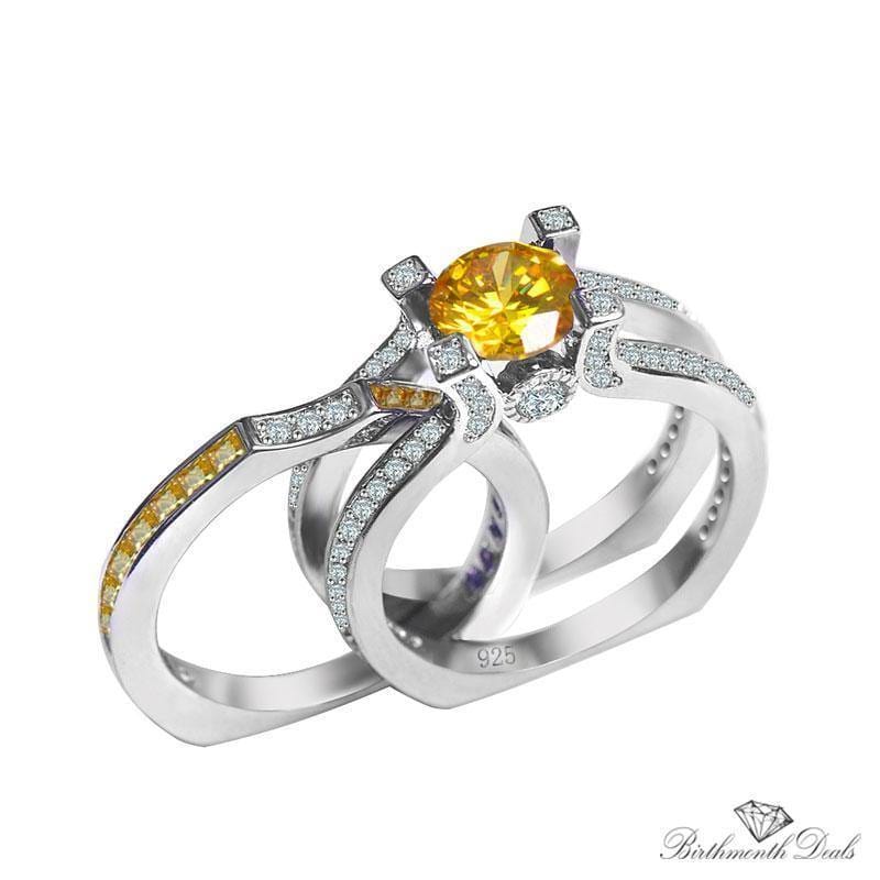 November Citrine Birthstone Ring - Birthmonth Deals