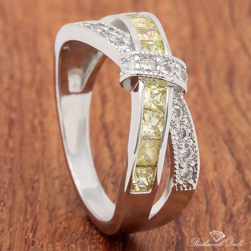 November Citrine Birthstone Ring - Birthmonth Deals