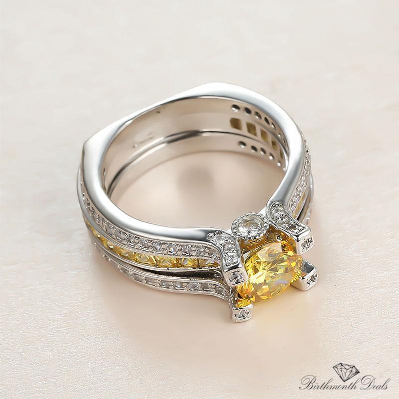 November Citrine Birthstone Ring - Birthmonth Deals