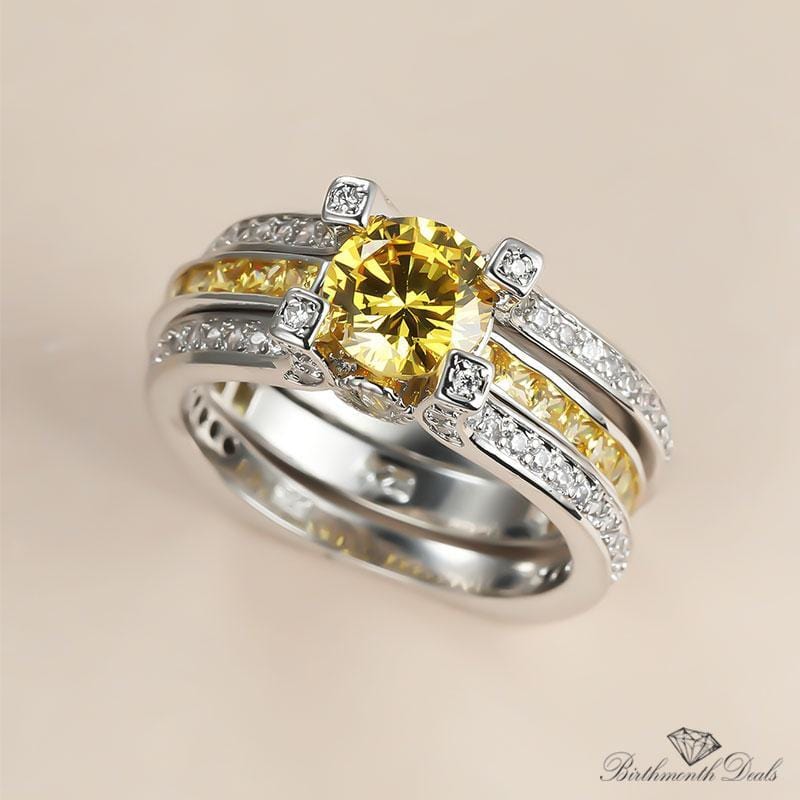 November Citrine Birthstone Ring - Birthmonth Deals